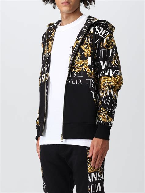 sudadera versace hombre negra|Sudaderas para Hombre .